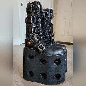 -RESERVED- New Rock Boots Double Stacked  Neptunos